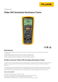 Thumbnail of document Data Sheet - 1507 Insulation Resistance Tester